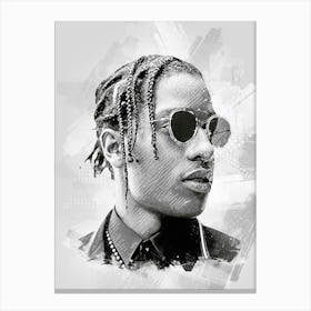 Asap Rocky Watercolor Canvas Print