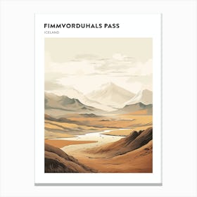 Fimmvorduhals Pass Iceland Hiking Trail Landscape Poster Canvas Print