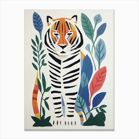 Colourful Kids Animal Art Tiger 6 Canvas Print