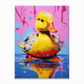 Duckling Pop Art 1 Canvas Print