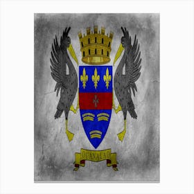 Saint Barthelemy Flag Texture Canvas Print