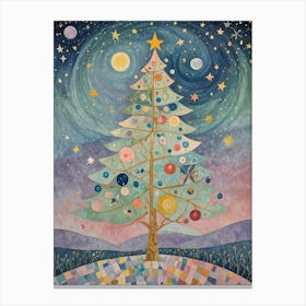 Whimsical Christmas Tree Canvas Print