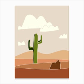Southwest Cactus Landscape Canvas Print