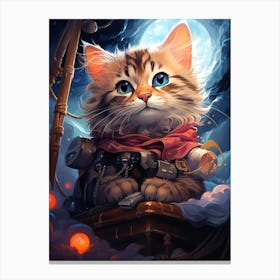 Cat On A Ship Canvas Print