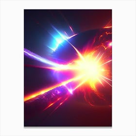 Gamma Ray Burst Neon Nights Space Canvas Print