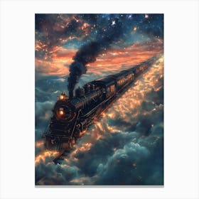 Fantasy Train In The Sky Canvas Print