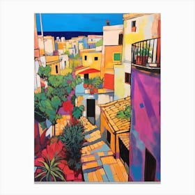 Syracuse Italy 4 Fauvist Painting Canvas Print