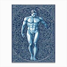 Aphrodite in Blue LIne 1 Canvas Print