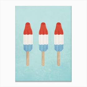 Minimal Art Summer Popsicles Canvas Print