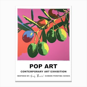 Olives Pop Art 3 Canvas Print