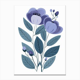 Blue Flowers 56 Canvas Print