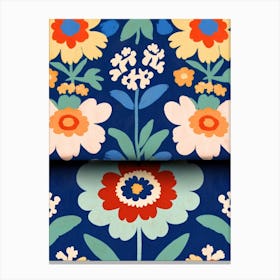 Floral Fabric Canvas Print