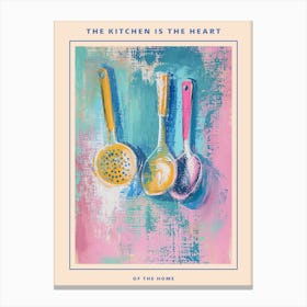 Kitsch Kitchen Utensils Painting 3 Poster Canvas Print