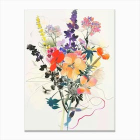 Prairie Clover 4 Collage Flower Bouquet Canvas Print