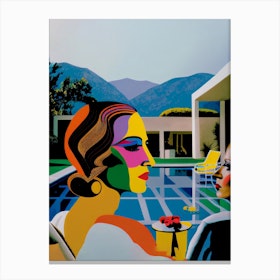 Poolside Gossip Inspired Palm Springs Canvas Print