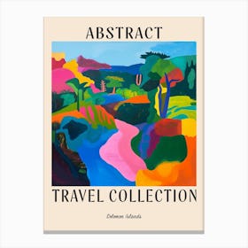 Abstract Travel Collection Poster Solomon Islands 2 Canvas Print