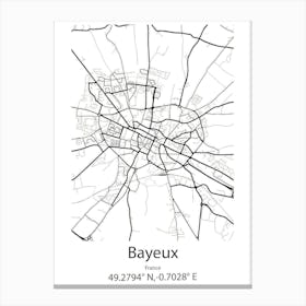 Bayeux,France Minimalist Map Canvas Print