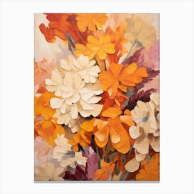 Fall Flower Painting Cineraria 2 Canvas Print