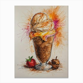 Ice Cream Sundae 7 Canvas Print