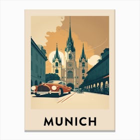Munich Vintage Travel Poster Canvas Print