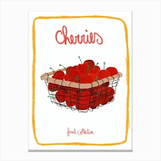 Cherries Fruit Collection Canvas Print
