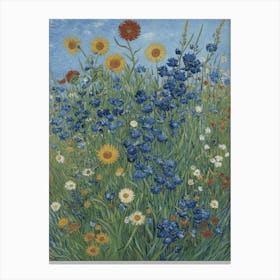 Wild Flowers In The Meadow Canvas Print