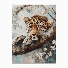 Floral Ornamental Leopard 3 Canvas Print