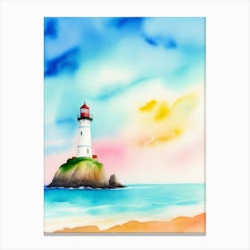 Watercolor Lighthouse 5 Canvas Print