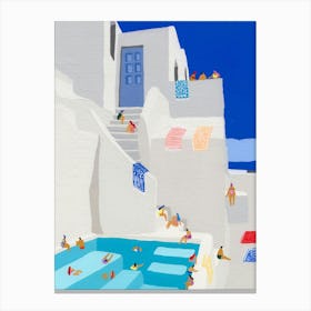 Santorini Sun Canvas Print