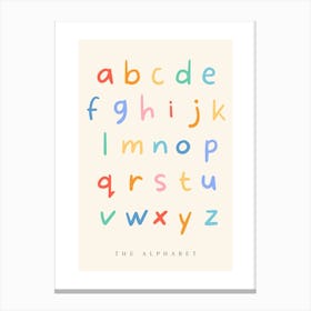 The Alphabet Rainbow Nursery Print Canvas Print