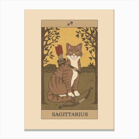 Sagittarius Cat Canvas Print