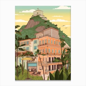 Rio De Janeiro Brazil Travel Illustration 1 Canvas Print