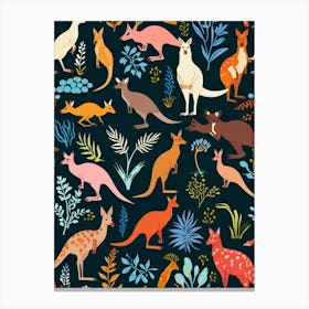 Australian Animals Seamless Pattern Canvas Print