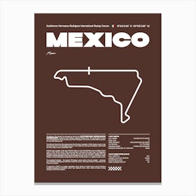F1 Race Track Mexico Formula 1 Racing Track F1 Merch Formula One F1 Poster Formula 1 Poster F1 Canvas Print