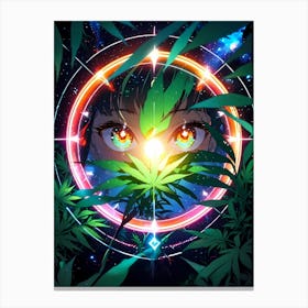 Girl With Green Eyes Canvas Print