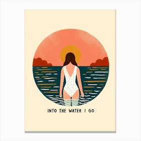 Into The Water I Go Canvas Print