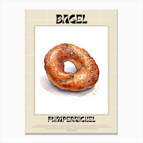 Pumpernickel Bagel 5 Canvas Print