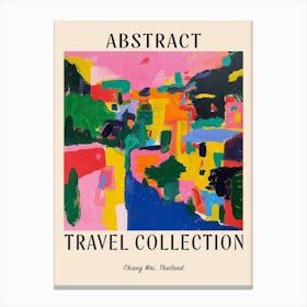 Abstract Travel Collection Poster Chiang Mai Thailand 3 Canvas Print