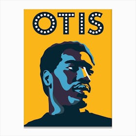 Otis Redding Blue And Yellow Canvas Print