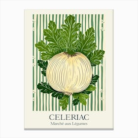 Marche Aux Legumes Celeriac Summer Illustration 6 Canvas Print