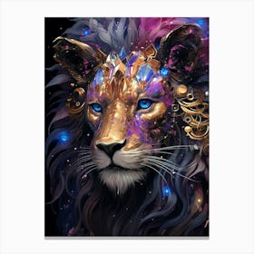 Lion Galaxy Canvas Print