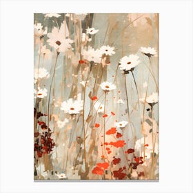 Wildflowers Abstract, Floral Art 2 Canvas Print