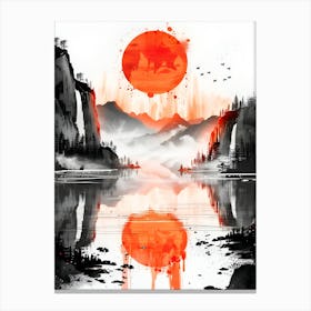 Red Sun In The Sky Canvas Print