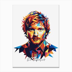 Ed Sheeran 01 Portrait Music Icon Style WPAP Pop Art Canvas Print