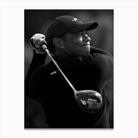 Tiger Woods Vintage Portrait Canvas Print