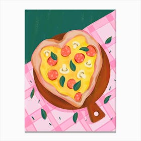 Heart Pizza Canvas Print