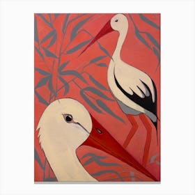 Two White Storks Canvas Print