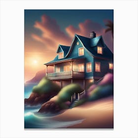 House On The Beach 4 Canvas Print