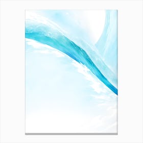 Blue Ocean Wave Watercolor Vertical Composition 137 Canvas Print