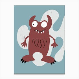 Monster Marcel children room illustration Canvas Print